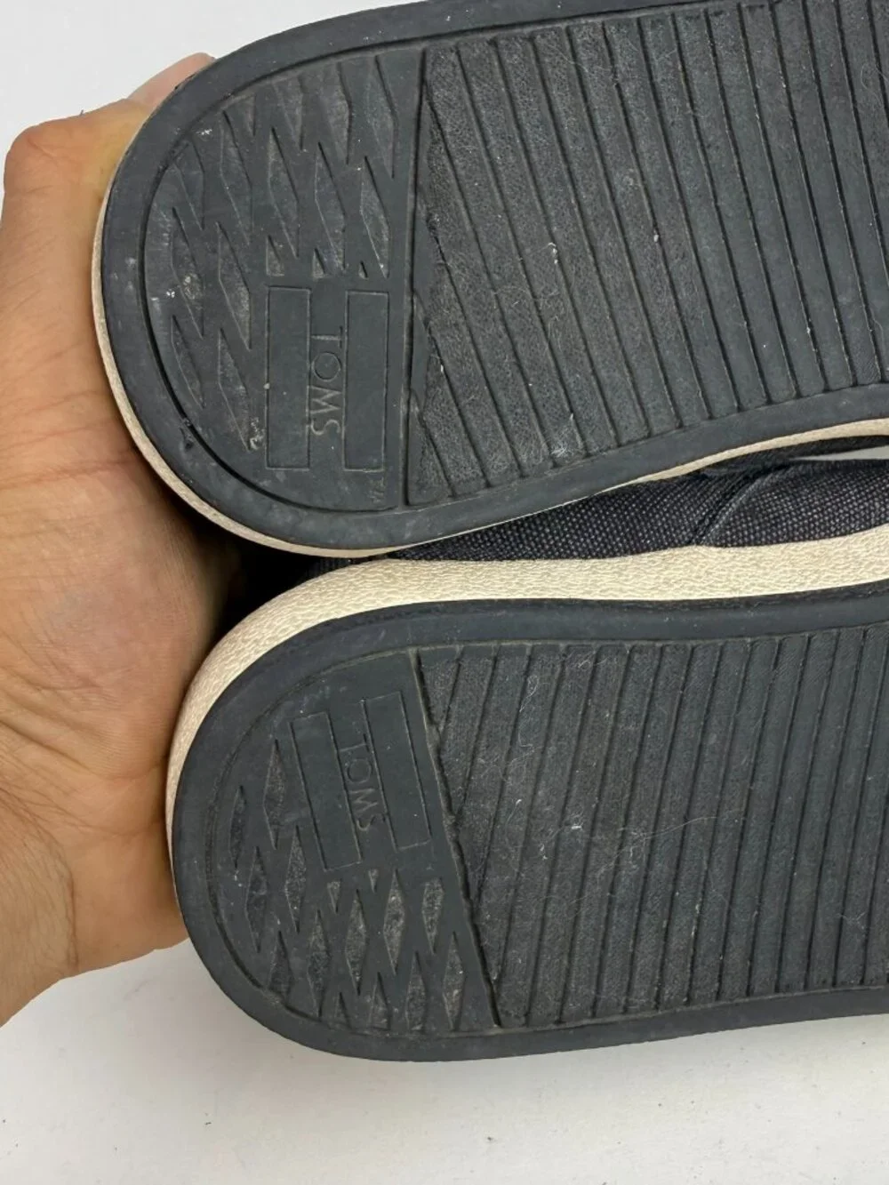 Men's TOMS Black Canvas Casual Lace-Up Sneakers Shoes Size 9 US (EU 42)